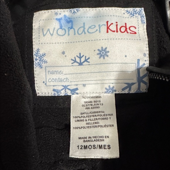 Wonderkids Classic Black bib snow pants for toddler - Picture 7 of 8
